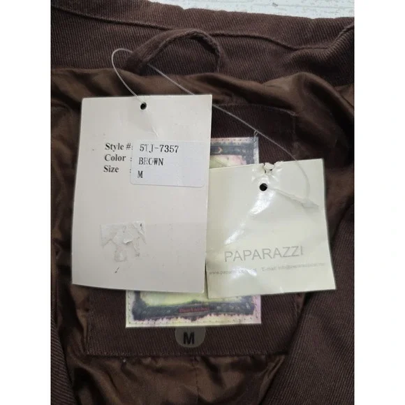 Paparazzi By Biz Embroidered Floral Jacket Size Medium - Picture 9 of 11